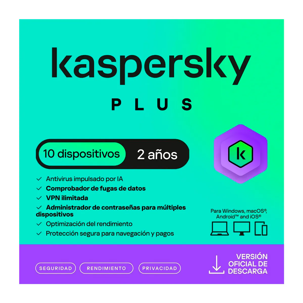 LICENCIA KASPERSKY PLUS 10 USUARIOS (24 MESES)