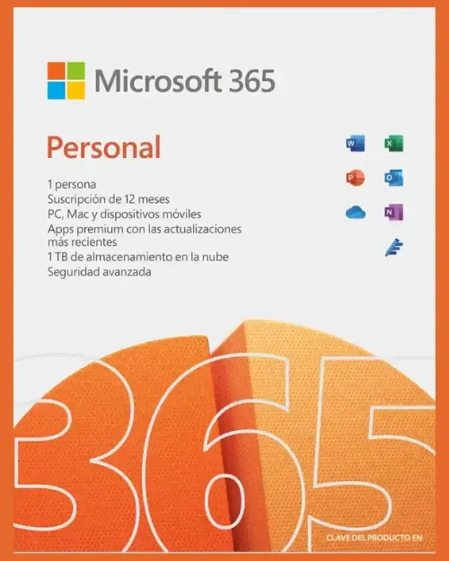 MICROSOFT OFFICE 365 PERSONAL 1 USUARIO 5 DISPOSITIVOS ESD + KASPERSKY 1 USUARIO .STANDARD 12 MESES – PINES DIGITALES – TARJETA FISICA