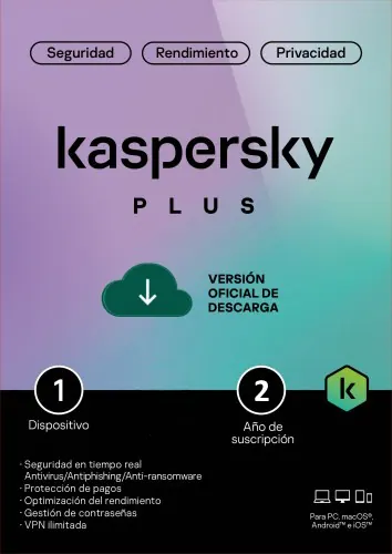 LICENCIA KASPERSKY PLUS 1 USUARIO (24 MESES)