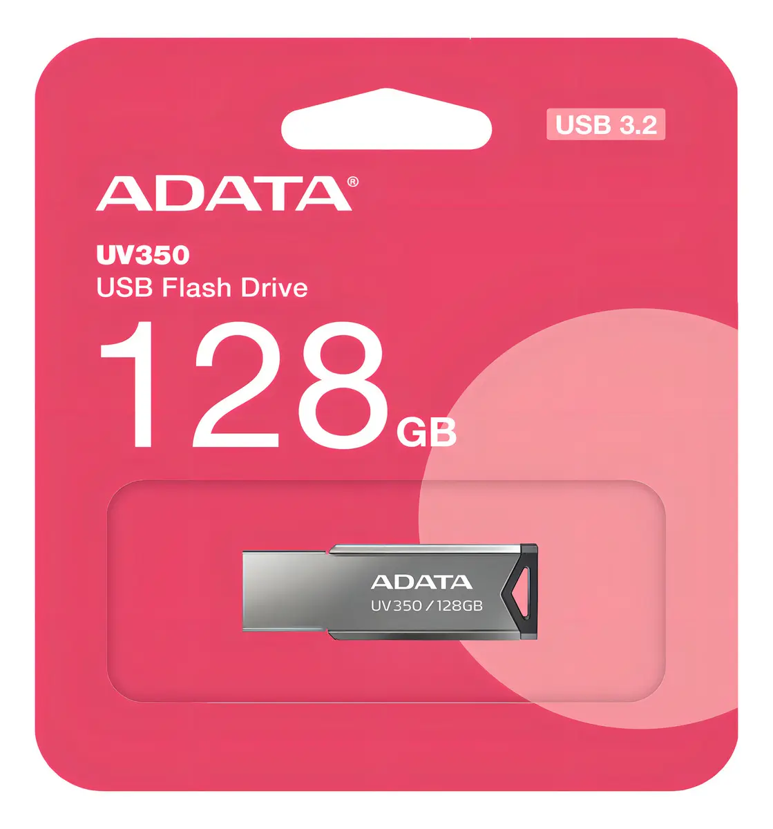 MEMORIA USB ADATA UV350 3,2 – 128GB – SILVER – METALICA