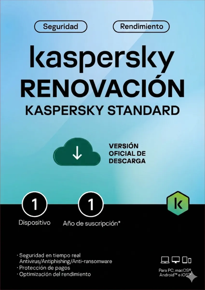 RENOVACION LICENCIA KASPERSKY STANDAR 1 USUARIO (12 MESES)
