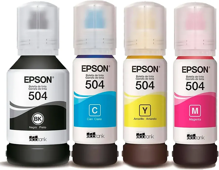Combo Tintas Epson T504 Negro Cyan Magenta Yellow para L4150 L4160 L4260 L6161 L6171 L6270 L6191 L14150 L6290