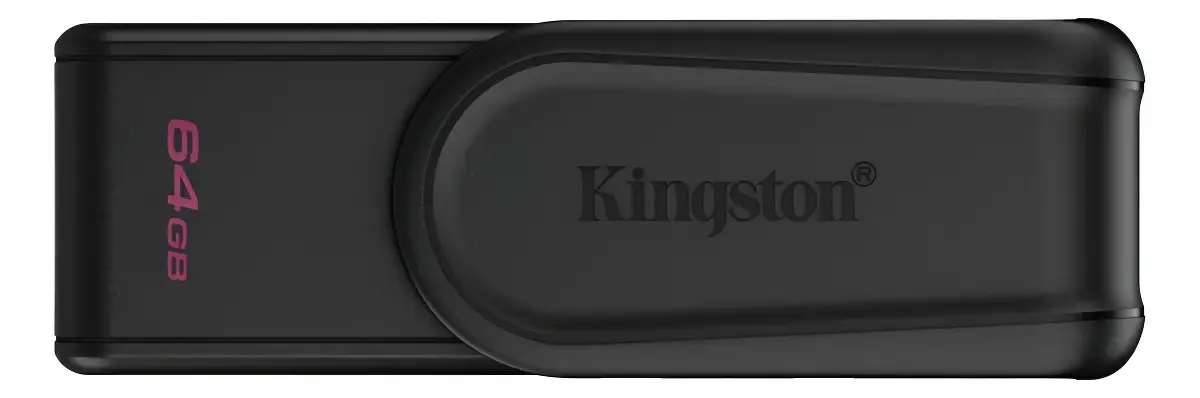 MEMORIA USB KINGSTON DATATRAVELER 3.2 DTX EXODIA S – 64GB – TAPA GIRATORIA – NEGRA