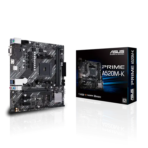 CAJA ATX GAMER CON 3 VENTILADORES-BOARD ASUS PRIME A520M-K – 16GB DDR4 -512GB SSD-LINUX + MON ASUS GAMER 24″ + TECLADO M