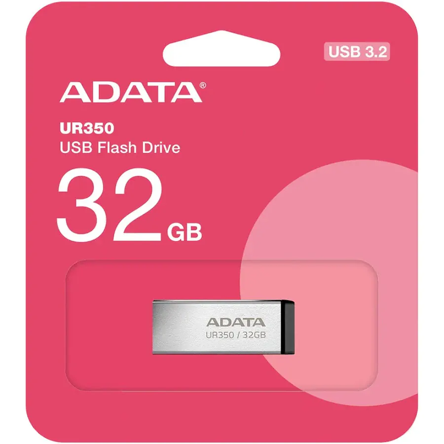 MEMORIA USB ADATA UR350 3,2 – 32GB – SILVER – METALICA