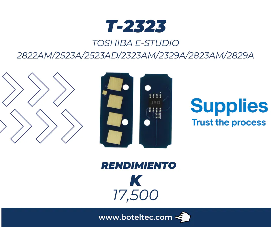 Chip de toner Toshiba e-STUDIO 2822AM/2523A/2523AD/2323AM/2329A/2823AM/2829A T-2323