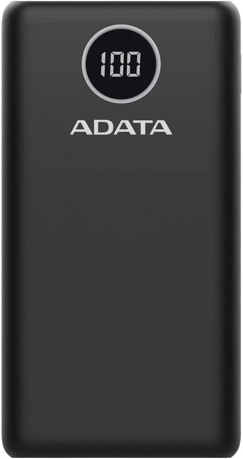 POWER BANK ADATA P20000QCD – CARGA RAPIDA – 20000MAH – 2 PUERTOS USB – 1 TIPO C – PANTALLA INDICADORA DE CARGA – NEGRA