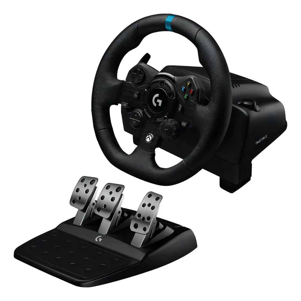 TIMON GAMING LOGITECH G923 – INCLUYE PEDALES – SISTEMA DE COMPETICION TRUEFORCE – COMPATIBLE CON PS4/ PS5 / PC – GIRO DE 900° – PUERTO USB