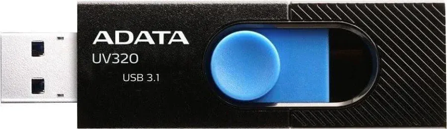 MEMORIA USB ADATA UV320 3,2 – 64GB – NEGRA CON AZUL