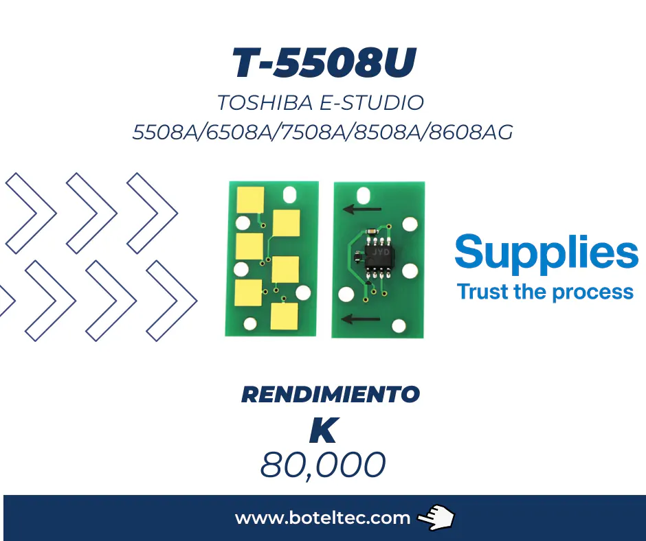 Chip de Toner Toshiba e-STUDIO 5508A/6508A/7508A/8508A/8608AG T-5508U
