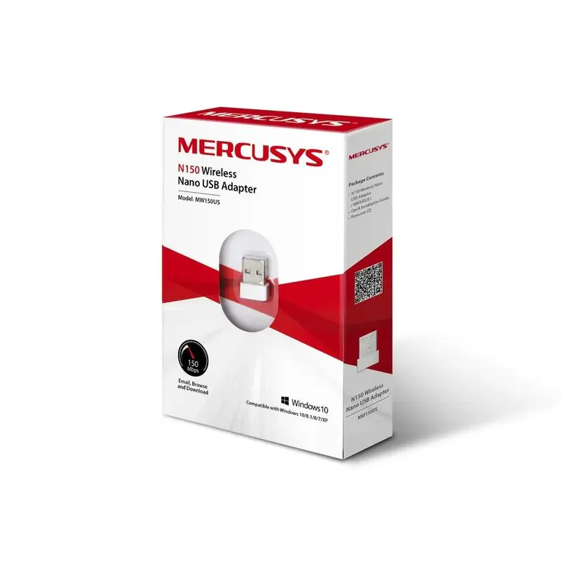 ADAPTADOR INALAMBRICO MERCUSYS MW150US – NANO USB – 150MBPS