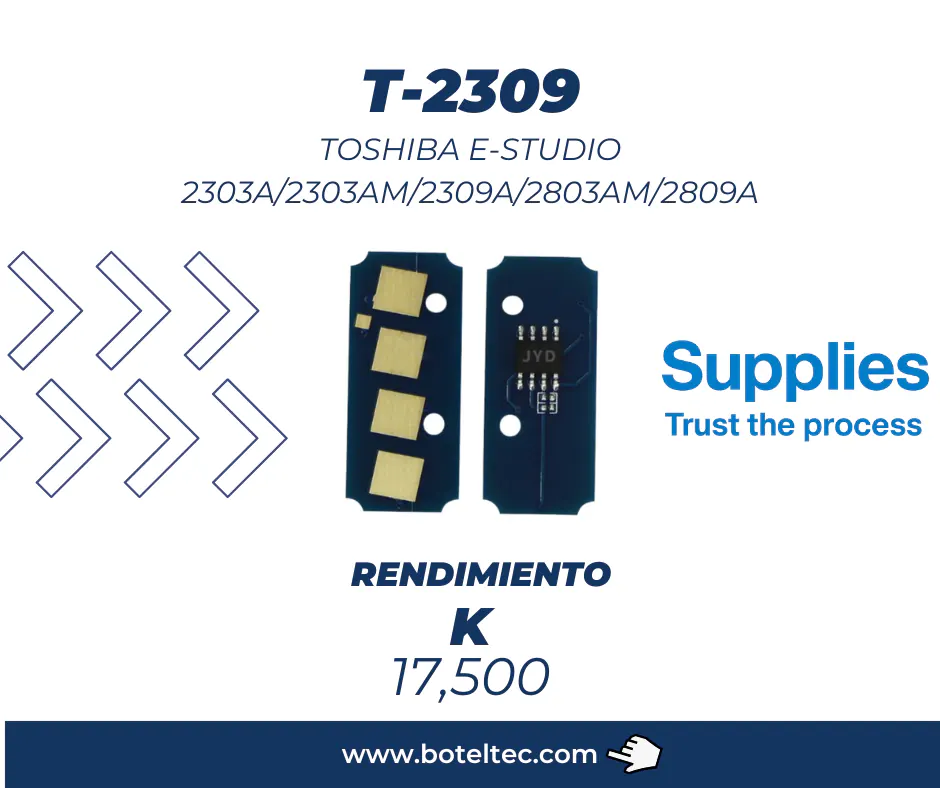 Chip de toner Toshiba e-Studio 2303A/2303AM/2309A/2803AM/2809A T-2309
