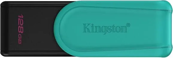 MEMORIA USB KINGSTON DATATRAVELER 3.2 DTX EXODIA S – 128GB – TAPA GIRATORIA – NEGRA CON TURQUESA
